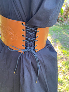 Medieval/Viking/ Lace up Leather Corset Belt
