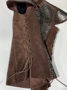 Medieval Suede Tunic or Jerkin with armour & optional Buckle detail