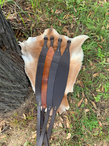 Medieval/Viking Leather Belt with Shaped Front - Individually Handmade