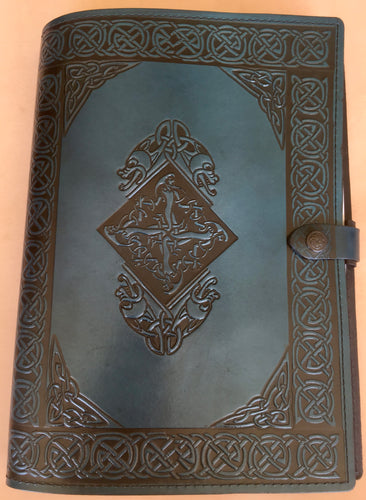 4 elements of life with gargoyles leather journal A4