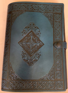 4 elements of life with gargoyles leather journal A4