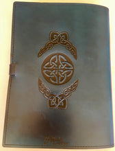Load image into Gallery viewer, Four Elements of Life with Gargoyles Celtic Leather Journal A4
