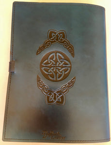 Four Elements of Life with Gargoyles Celtic Leather Journal A4