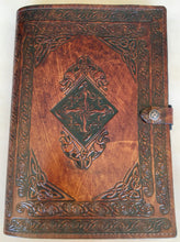 Load image into Gallery viewer, 4 Elements of Life with Gargoyles leather journal A4
