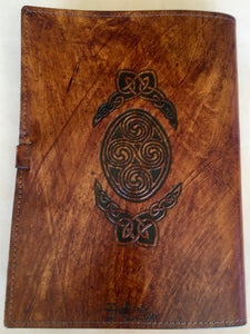 Four Elements of Life with Gargoyles Celtic Leather Journal A4