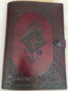 Four Elements of Life with Gargoyles Celtic Leather Journal A4