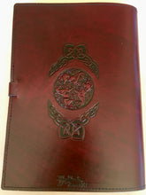 Load image into Gallery viewer, Four Elements of Life with Gargoyles Celtic Leather Journal A4
