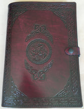 Load image into Gallery viewer, Three stages of Life with Claddagh leather journal
