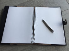 Load image into Gallery viewer, Book of Shadows with Pentagram - Purple - with special clasp and lock with 2 keys
