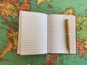 A6 Leather Journal Cover - Australian Koala - Red