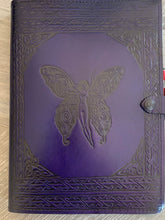 Load image into Gallery viewer, A4 Leather Journal Cover - Celtic Fairy - Purple
