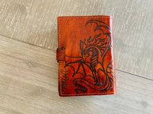 Load image into Gallery viewer, A6 Leather Journal Cover - Celtic Dragon 4 - Brown
