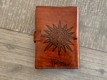 Load image into Gallery viewer, A6 Leather Journal Cover - Celtic Knots - Brown
