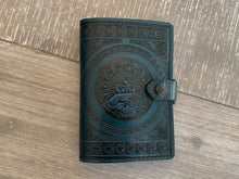Load image into Gallery viewer, A6 Leather Journal Cover - Celtic Mother Earth - Green
