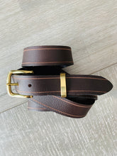 Load image into Gallery viewer, Leather Belt Full Grain - Individually Handmade with removable buckle 1.5&quot;/38mm Choice of 3 colours
