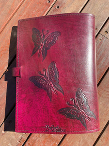 Celtic Fairies Leather Journal A4 - double wave of life border
