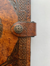 Load image into Gallery viewer, Book of Shadows with Pentagram Leather Journal A4

