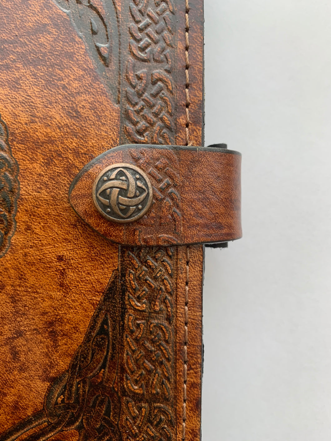 Book of Shadows with Triquetra Celtic Leather Journal A4