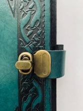 Load image into Gallery viewer, Book of Shadows with Pentagram Leather Journal A4
