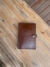 Load image into Gallery viewer, Celtic Leather Journal A5 Individually handmade - Embossed with Sacred Tree - choice of 4 colours
