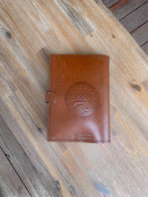 Load image into Gallery viewer, Celtic Leather Journal A5 Individually handmade - Embossed with Sacred Tree - choice of 4 colours
