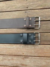 Load image into Gallery viewer, Wide Leather Belt Full Grain - Individually Handmade with removable buckle 3&quot;/75mm wide
