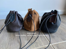 Load image into Gallery viewer, Medieval Leather Pouches Individually handmade - Coin Pouch - Drawstring Pouch
