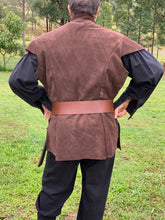 Load image into Gallery viewer, Medieval Suede Tunic or Jerkin with optional Buckle detail
