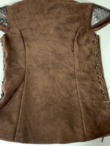 Medieval Suede Tunic or Jerkin with armour & optional Buckle detail