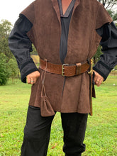 Load image into Gallery viewer, Medieval Suede Tunic or Jerkin with optional Buckle detail
