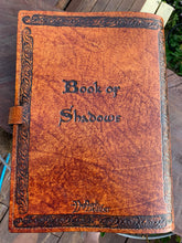 Load image into Gallery viewer, Book of Shadows with Pentagram Leather Journal A4
