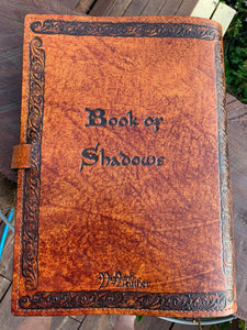 Book of Shadows with Pentagram Leather Journal A4